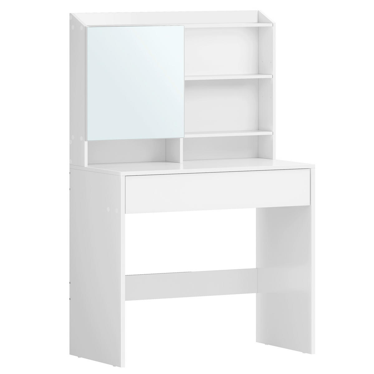 TOALETNÝ STOLÍK, biela, 70/40/136 cm - biela, Basics, kompozitné drevo (70/40/136cm) - Boxxx