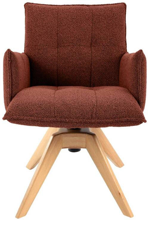 ARMLEHNSTUHL  in Webstoff  - Eichefarben/Haselnussfarben, Design, Holz/Textil (57/86/65cm) - Valnatura