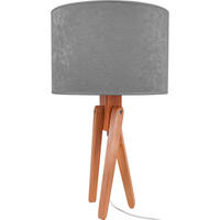 KINDERTISCHLEUCHTE 30/55 cm   - Naturfarben/Grau, Natur, Holz (30/55cm)