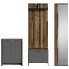 GARDEROBE 4-teilig  in 40/184/35 cm  - Alteiche/Anthrazit, Design, Holzwerkstoff (40/184/35cm) - MID.YOU