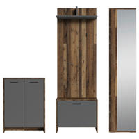 GARDEROBE 4-teilig  in 40/184/35 cm  - Alteiche/Anthrazit, Design, Holzwerkstoff (40/184/35cm) - MID.YOU