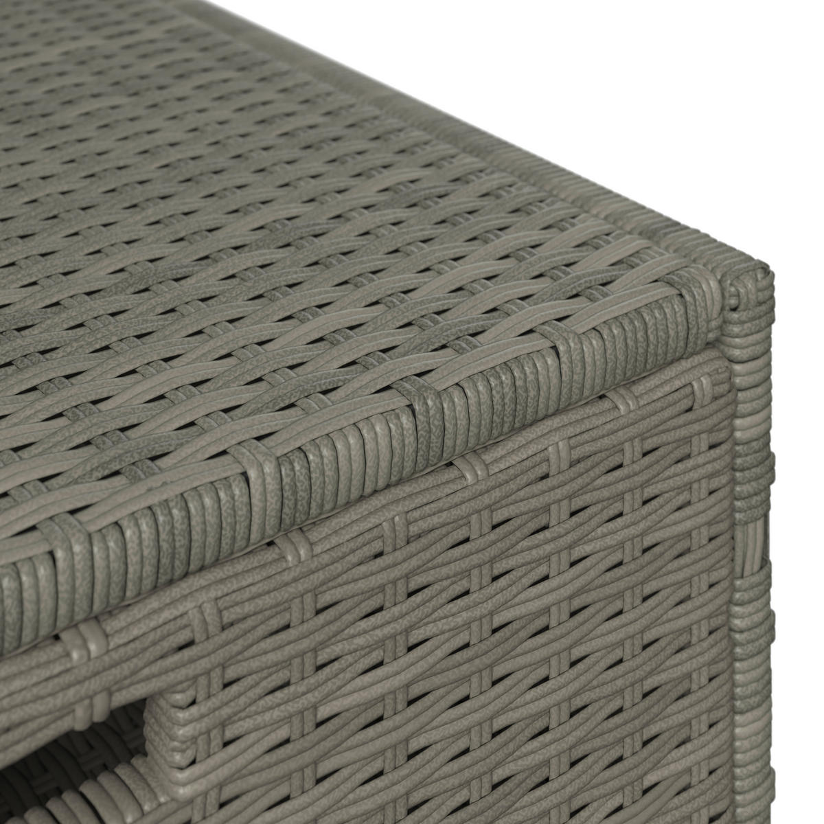 GARTENKOMMODE 55/111/55 cm  - Silberfarben/Grau, MODERN, Kunststoff/Metall (55/111/55cm) - Ambia Garden