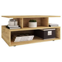 COUCHTISCH in Holzwerkstoff 80/50/40 cm  - Honigeiche/Schwarz, Modern, Holzwerkstoff/Kunststoff (80/50/40cm) - MID.YOU