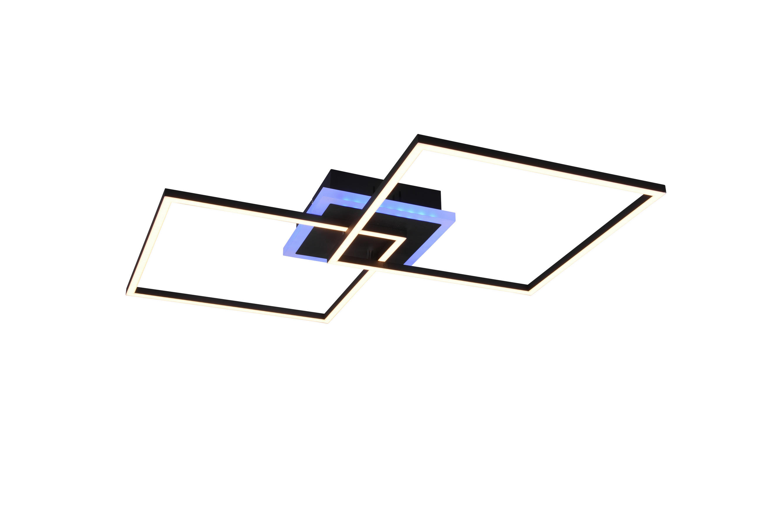 XXXLutz Led-Deckenleuchte Arribo Schwarz 61x8x61 cm