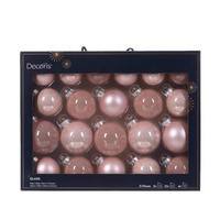 SET KUGLICA ZA BOR - ružičasta, Basics, staklo (7cm)