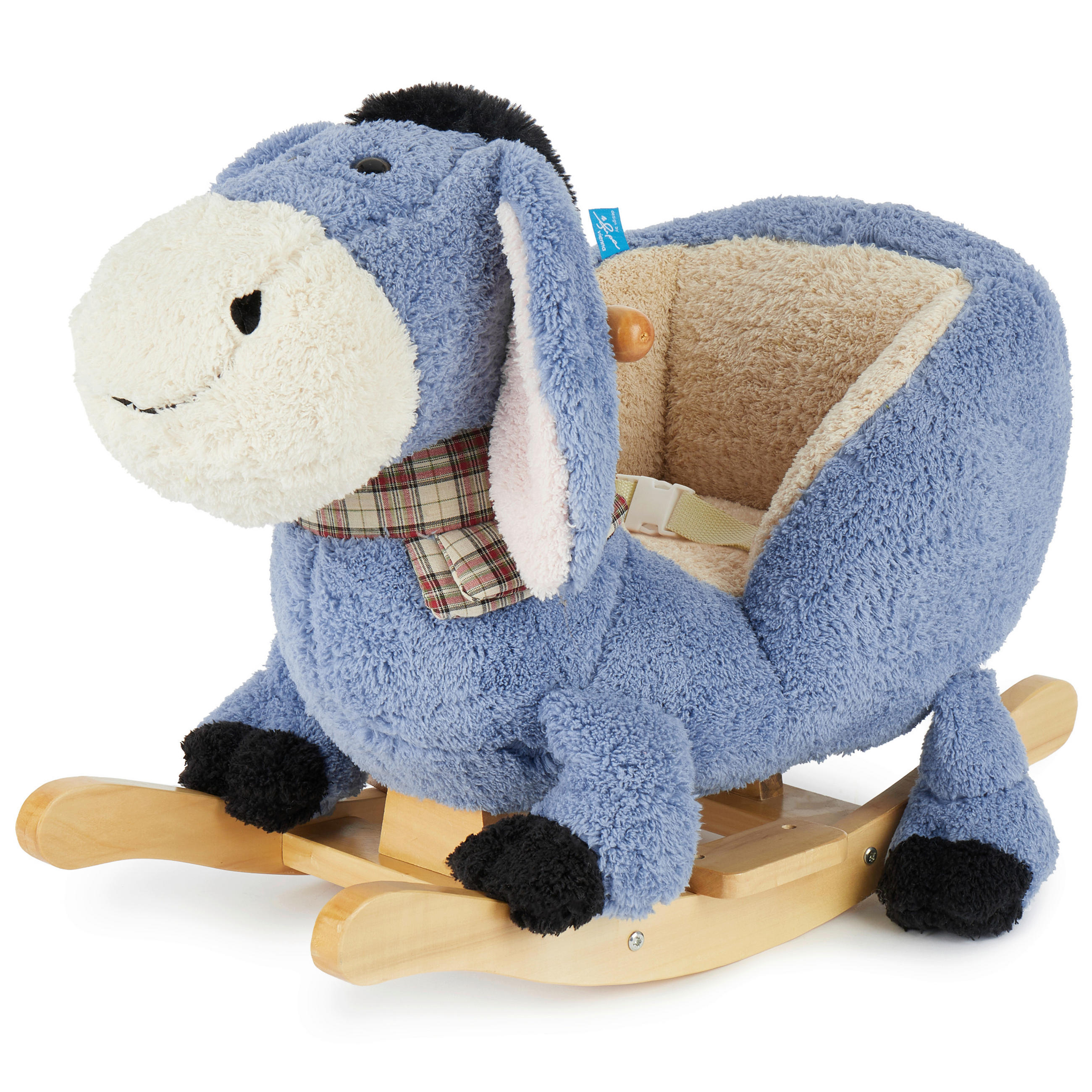 SCHAUKELTIER - Graublau/Beige, Basics, Holz/Textil (60/33/58cm)