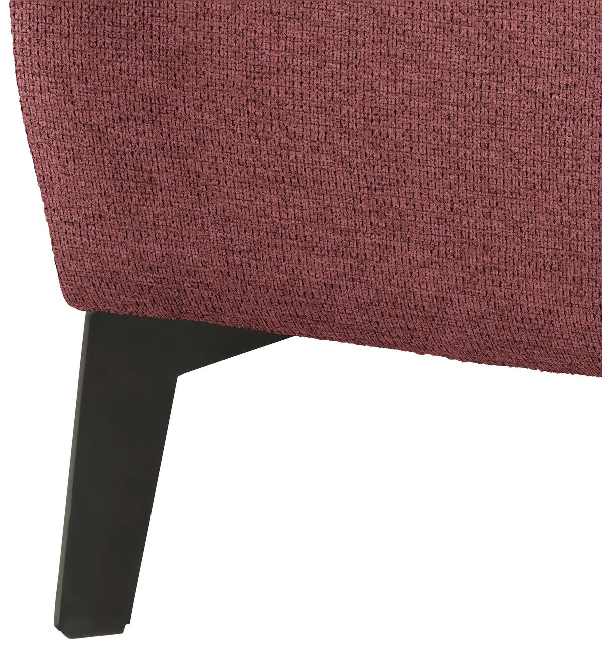 ECKSOFA in Flachgewebe Rot  - Rot/Schwarz, Design, Textil/Metall (190/285cm) - Johann Jakob