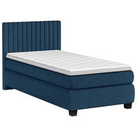 BOXSPRINGBETT 90/200 cm  in Dunkelblau  - Schwarz/Dunkelblau, Design, Holz/Holzwerkstoff (90/200cm) - Stylife