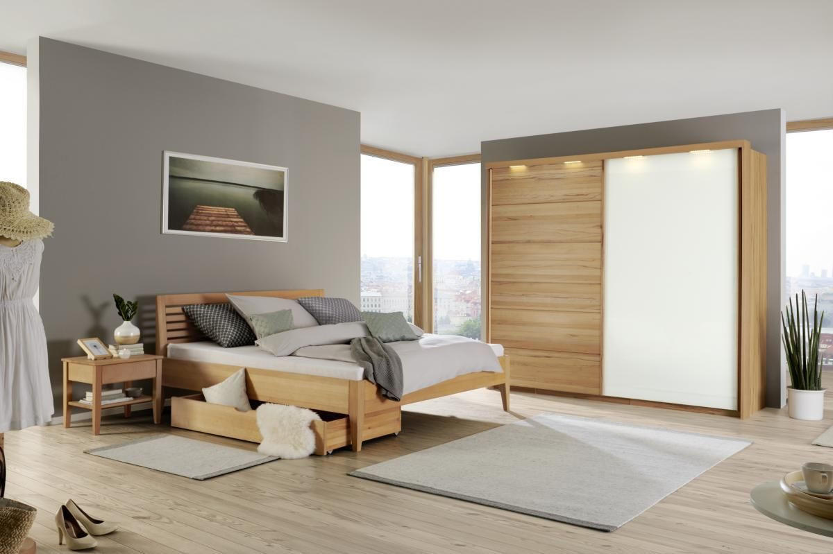 NACHTSCHRANK 54/50/45 cm Buche massiv  - Naturfarben, KONVENTIONELL, Holz (54/50/45cm) - Linea Natura