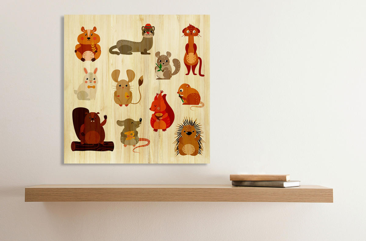 BABYWANDDEKO - Multicolor, Basics, Holz (60/60/3cm)