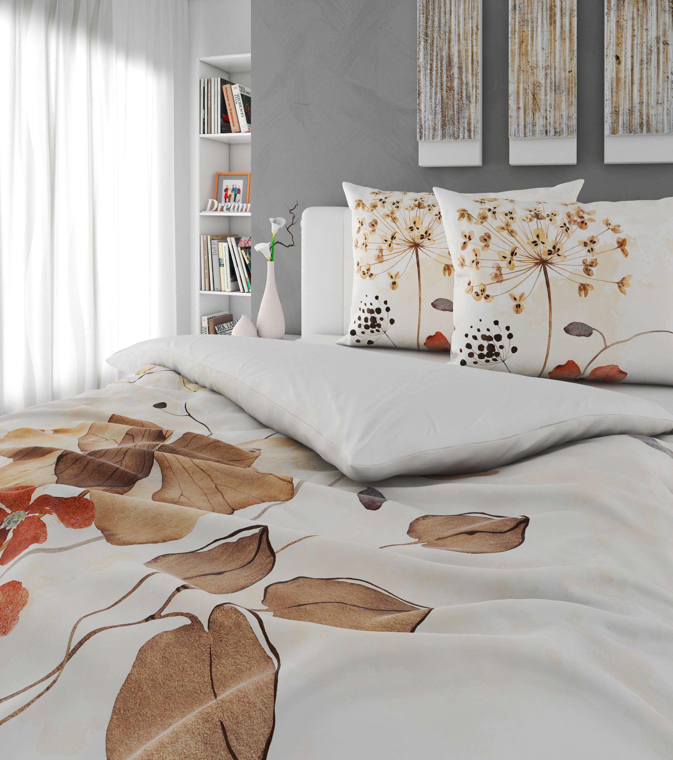 POSTELJINA SA DVA LICA 200/200 cm saten sivobraon  - sivobraon, tekstil (200/200cm) - Esposa