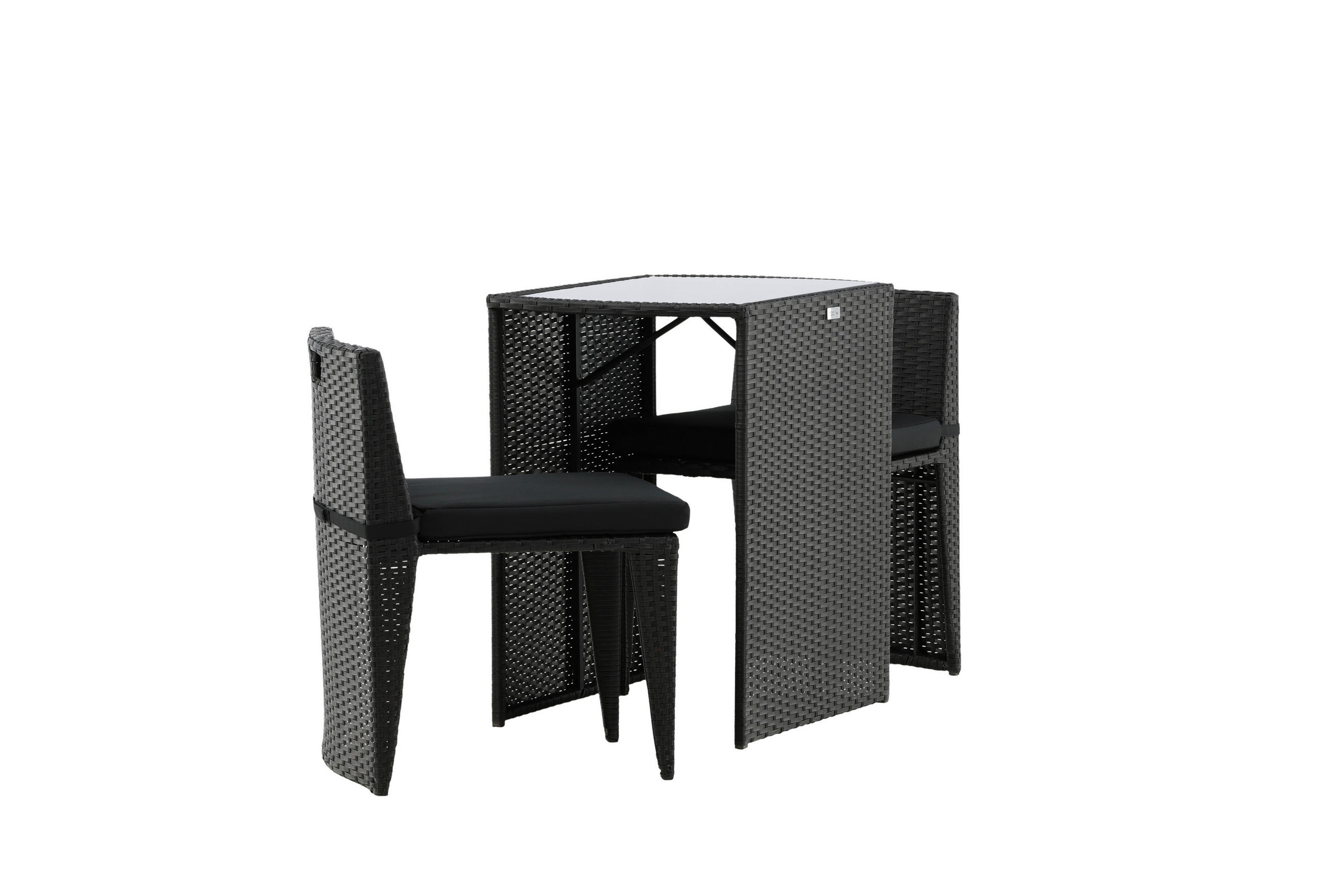 CAFÉSET metall, plast, textil  - grå/svart, Klassisk, metall/textil - Gardenson