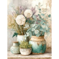 LEINWANDBILD Stillleben, Blumen 30/40 cm  - Multicolor, Basics, Holz/Papier (30/40cm) - Euroart