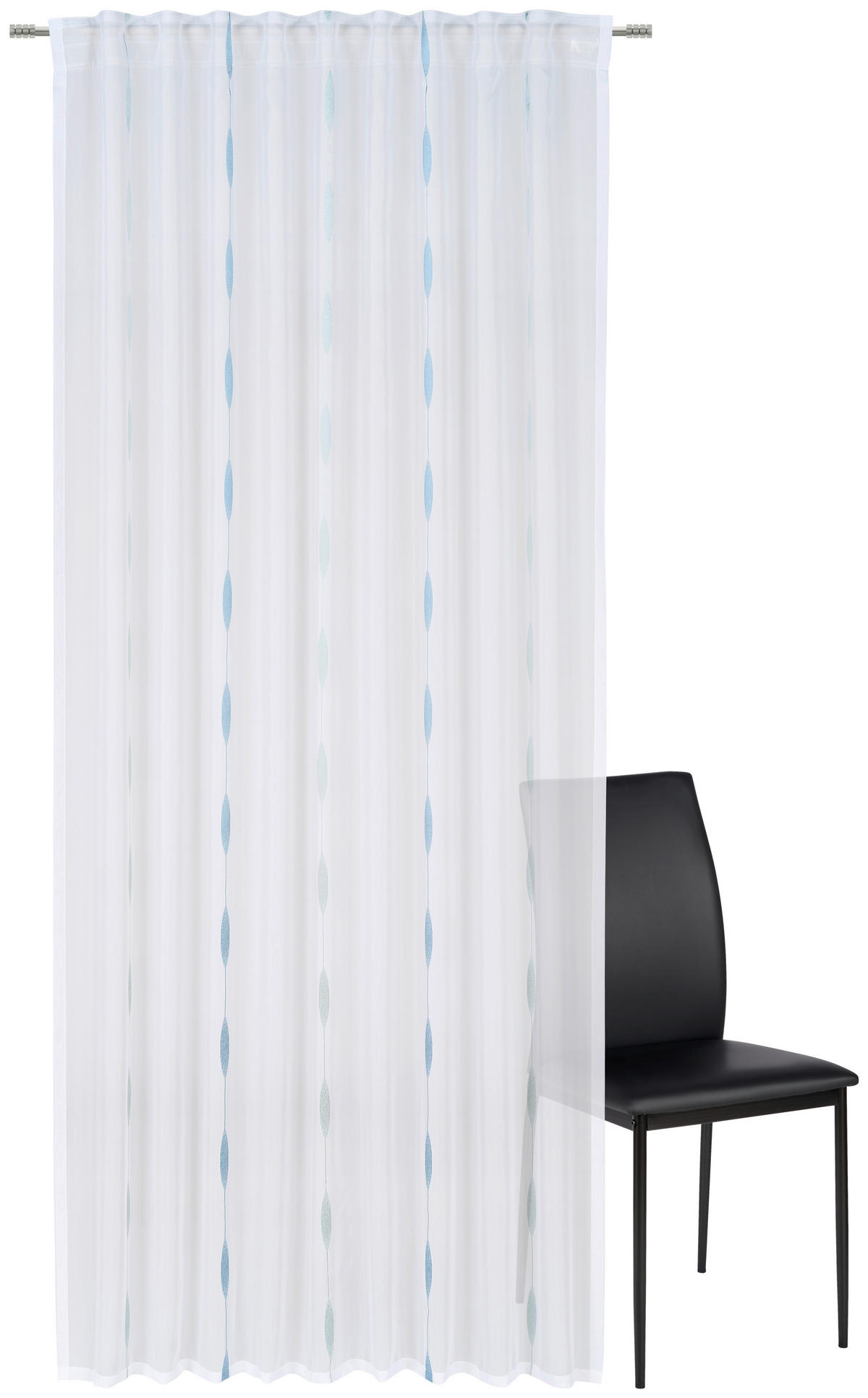 HOTOVÝ ZÁVĚS, poloprůhledné, 140/245 cm - modrá, Konvenční, textil (140/245cm) - Esposa