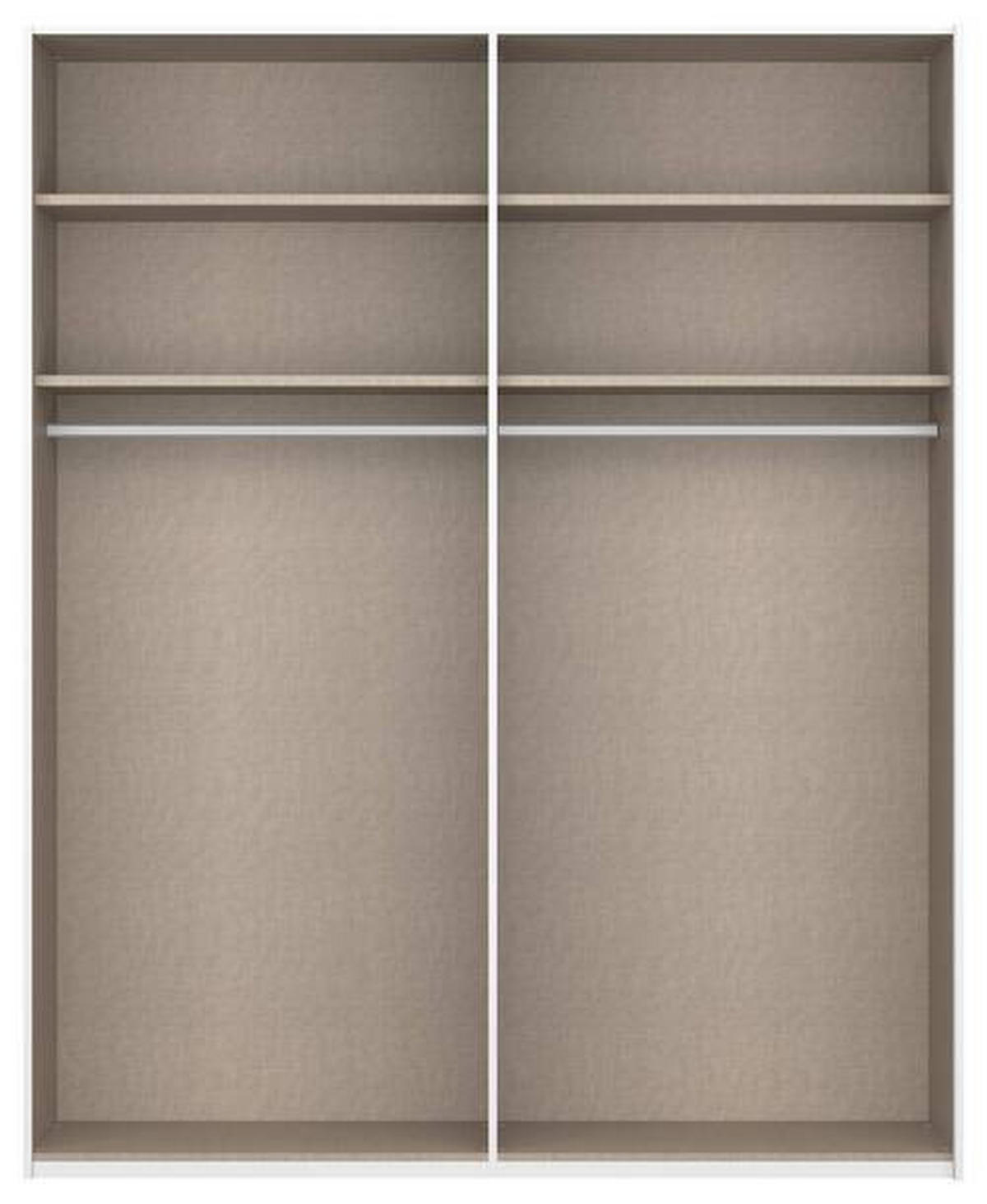 SCHWEBETÜRENSCHRANK in Graphitfarben, Grau  - Graphitfarben/Grau, Design, Glas/Holzwerkstoff (181/235/68cm) - Xora