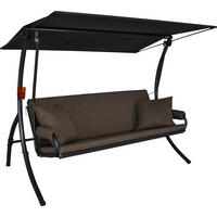 HOLLYWOODSCHAUKEL 210/160/145 cm  - Taupe/Dunkelgrau, Basics, Textil/Metall (210/160/145cm) - Boxxx