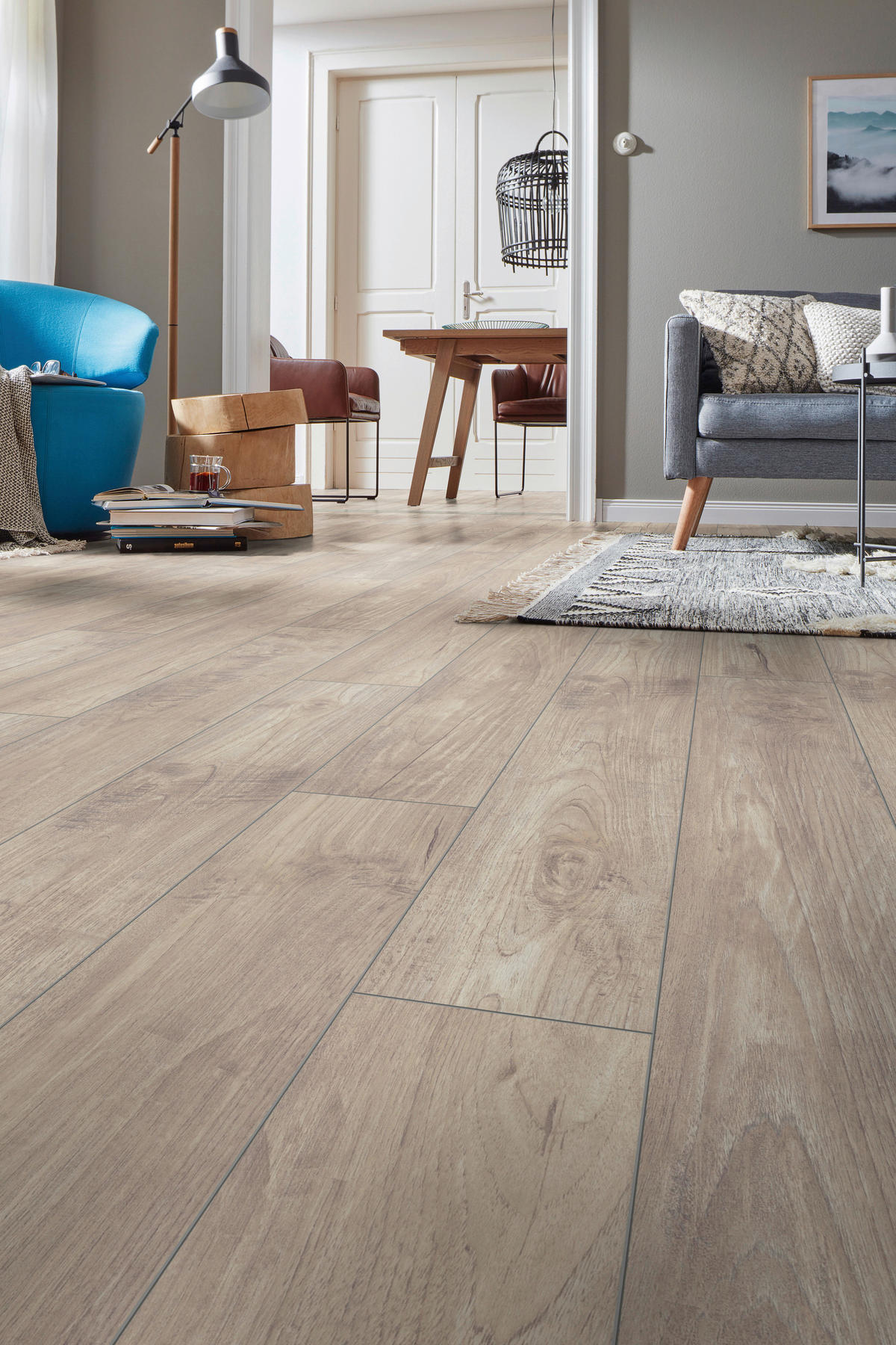 LAMINATBODEN Exquisit  - Teakfarben, KONVENTIONELL, Holz (138.0/19.3/0.8cm)