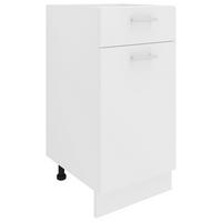 BÄNKSKÅP 40/82/46 cm  i vit  - vit/aluminiumfärg, Klassisk, metall/trämaterial (40/82/46cm) - MID.YOU