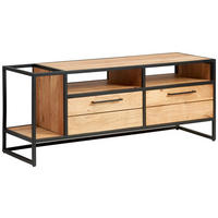 LOWBOARD Urban Garden 2.0  in 135/54/47 cm  - Schwarz/Honig, Design, Holz/Metall (135/54/47cm) - MID.YOU