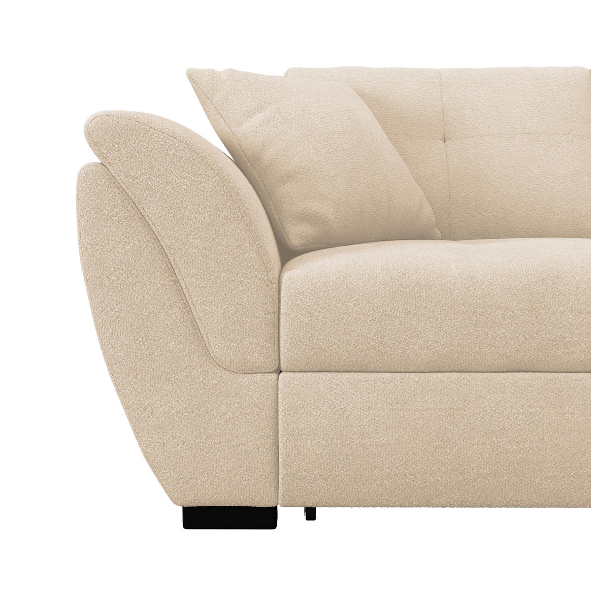 ECKSOFA Beige  - Beige/Schwarz, Konventionell, Textil (278/187cm) - MID.YOU