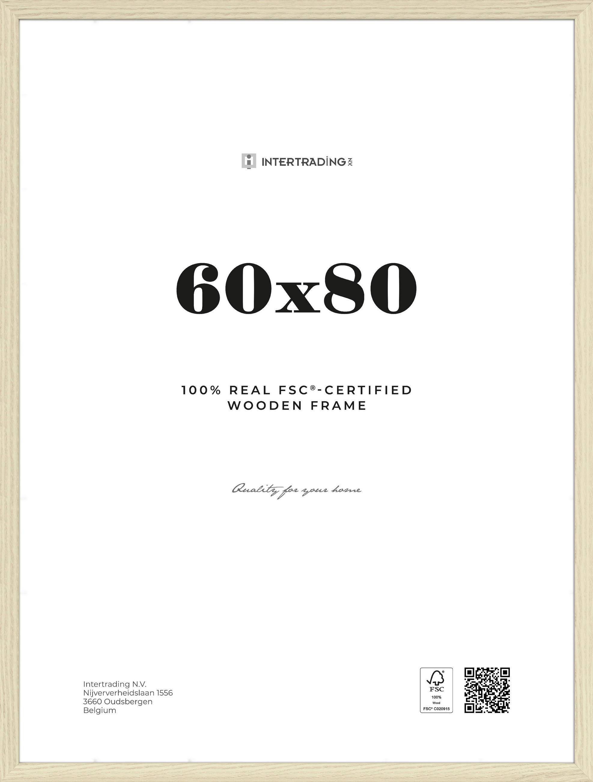 BILDERRAHMEN 63,5/83,5/2,5 cm  - Ahornfarben, Basics, Holzwerkstoff (63,5/83,5/2,5cm)