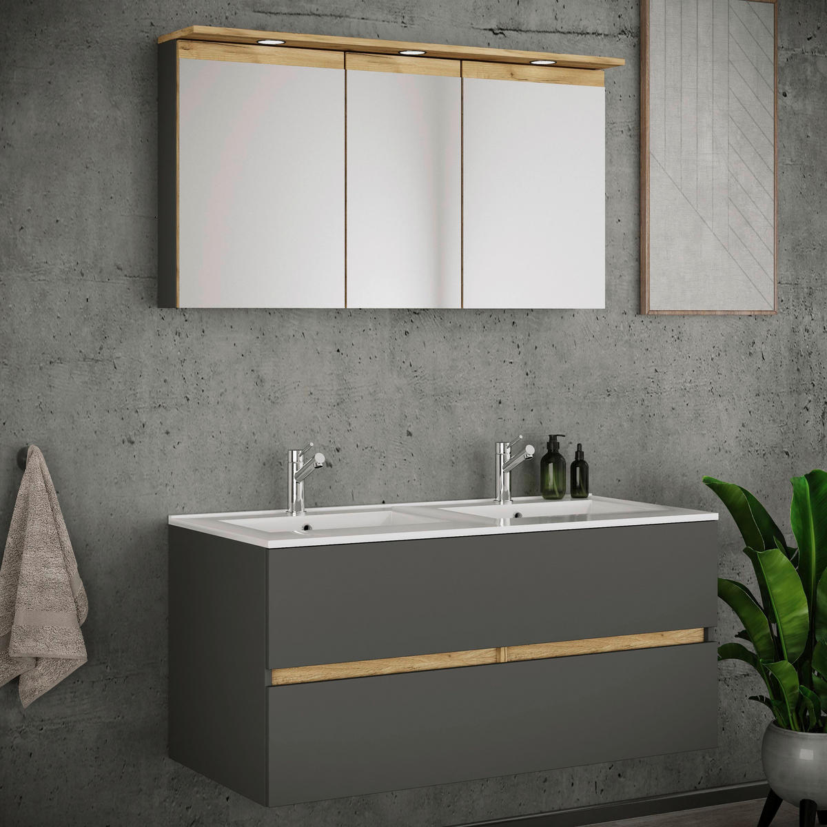  112 cm  - honungsek/vit, Trend, trämaterial/keramik (112cm) - MID.YOU