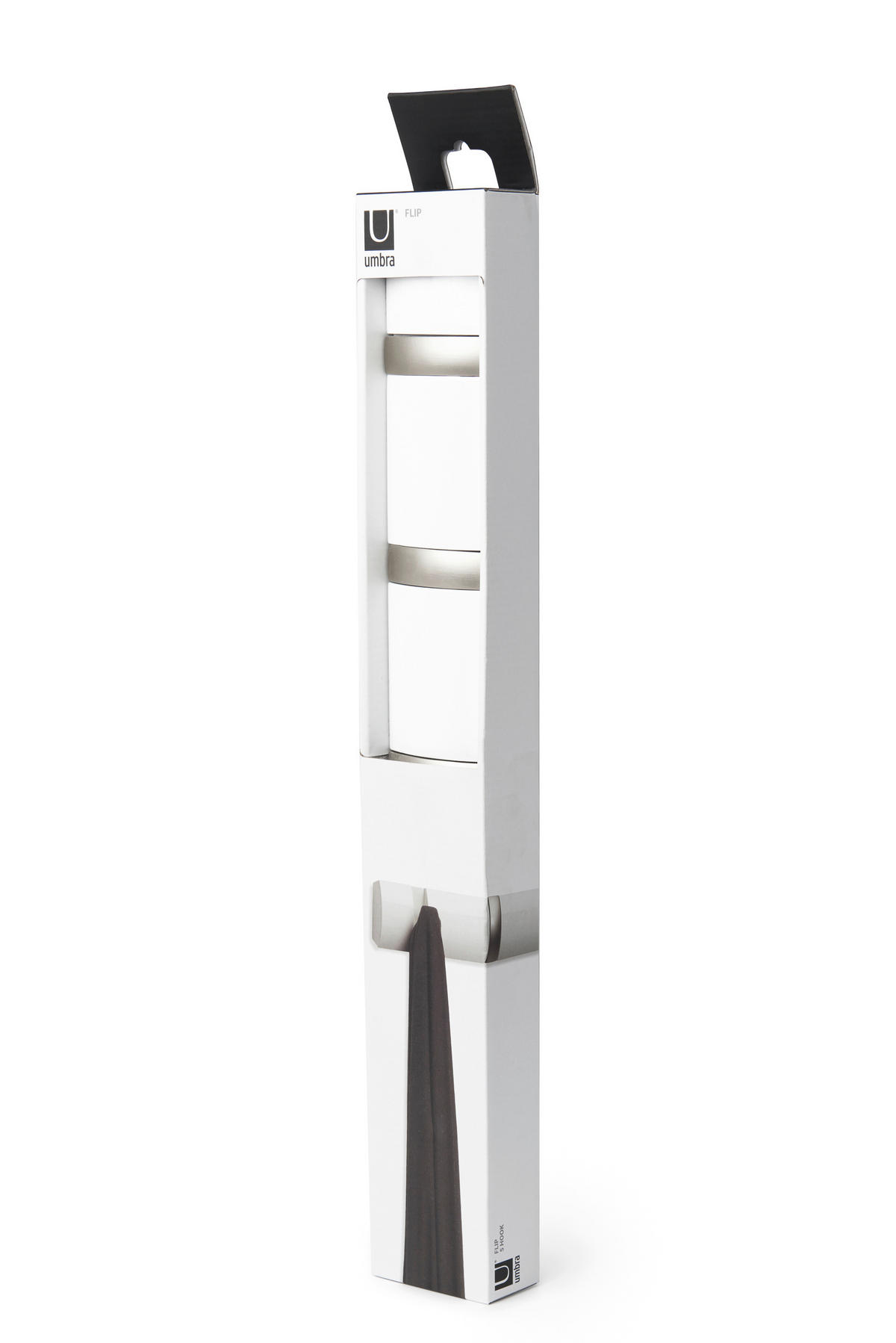 WANDGARDEROBE  in Pappel Weiß, Nickelfarben  - Weiß/Nickelfarben, Basics, Holz/Metall (51/6/3cm) - Umbra