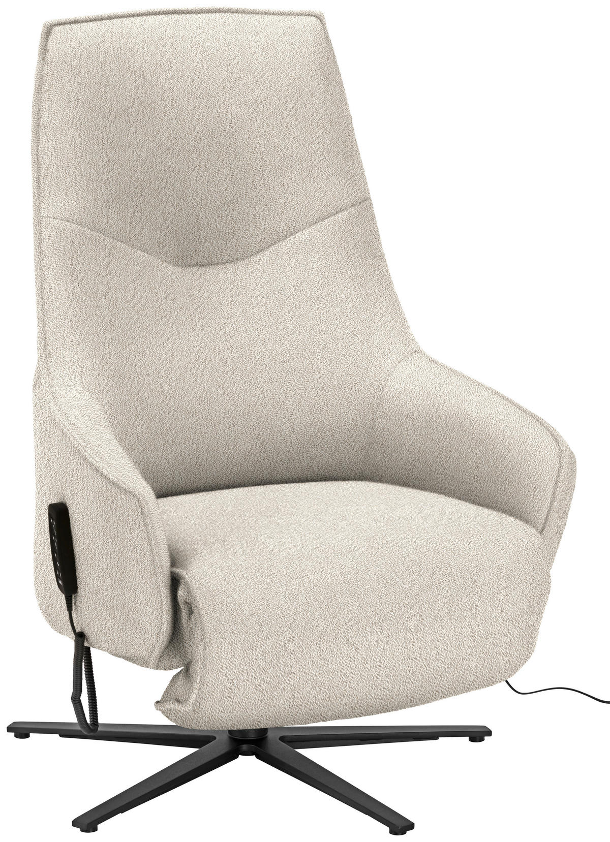 RELAXSESSEL in Textil Beige  - Anthrazit/Beige, Design, Textil/Metall (70/112/85cm) - Himolla Komfortklass