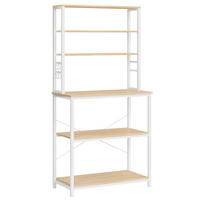 REGÁL, biela, farba duba, železo, 80/167/40 cm - biela/farba duba, Trend, kov/kompozitné drevo (80/167/40cm) - MID.YOU