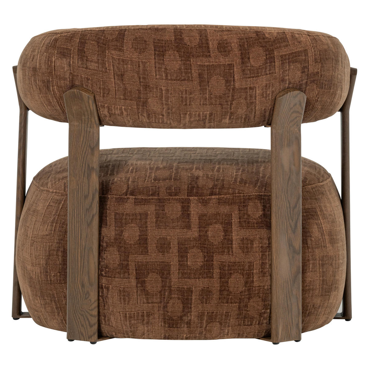 SESSEL in Webstoff Braun  - Schwarz/Braun, MODERN, Holz/Kunststoff (82/78/73cm) - Livetastic