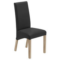 STUHL Lederlook Sonoma Eiche, Anthrazit  - Anthrazit/Sonoma Eiche, KONVENTIONELL, Holz/Textil (47/102/57cm) - Carryhome
