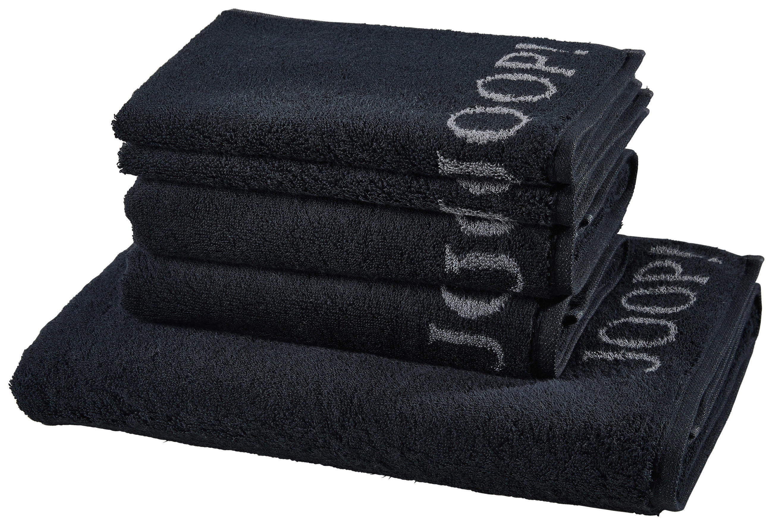 SADA RUČNÍKŮ A OSUŠEK, černá - černá, Basics, textil - Joop!