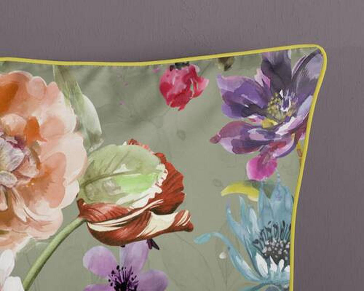 WENDEBETTWÄSCHE Parma Satin 155/220 cm  - Olivgrün/Grün, Design, Textil (155/220cm)