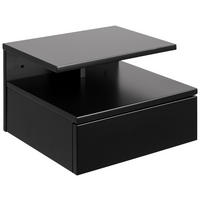 NOČNA OMARICA, črna  - črna, Konvencionalno, leseni material (35/22,5/32cm) - Livetastic