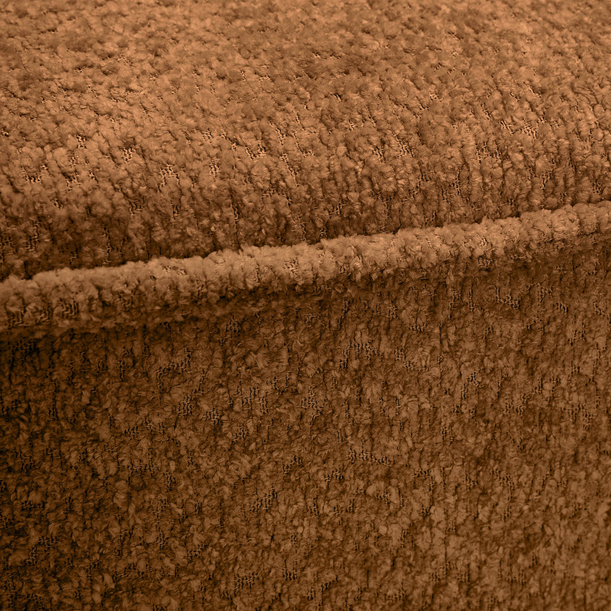 ECKSOFA in Chenille Rostfarben  - Rostfarben/Schwarz, Konventionell, Kunststoff/Textil (233/193cm) - Carryhome