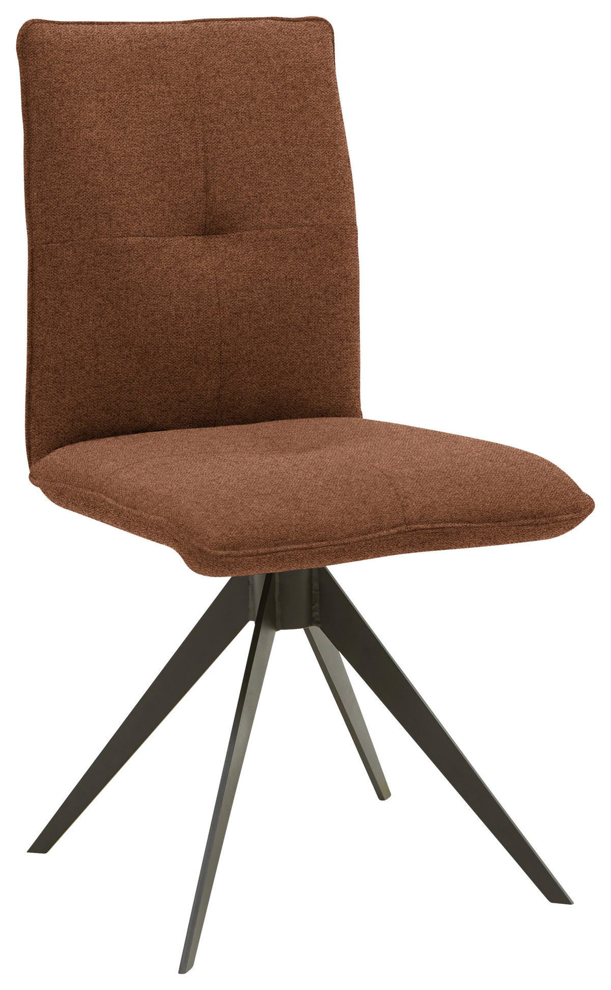 STUHL Stahl Flachgewebe  - Rostfarben/Schwarz, Design, Textil/Metall (46/91/62cm) - Dieter Knoll