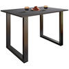 ESSTISCH rechteckig Anthrazit, Schwarz  - Anthrazit/Schwarz, Basics, Holzwerkstoff/Metall (140/80/76cm) - MID.YOU