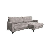 UGAONA GARNITURA sivobraon  - crna/sivobraon, Moderno, tekstil/metal (221/142cm) - Carryhome