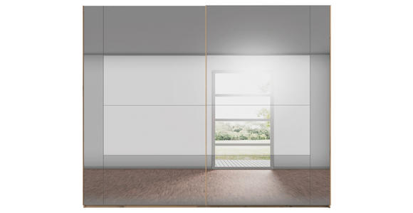 SCHWEBETÜRENSCHRANK 271/223/68 cm 2-türig Eiche Artisan  - Eiche Artisan, Design, Glas/Holzwerkstoff (271/223/68cm) - Xora