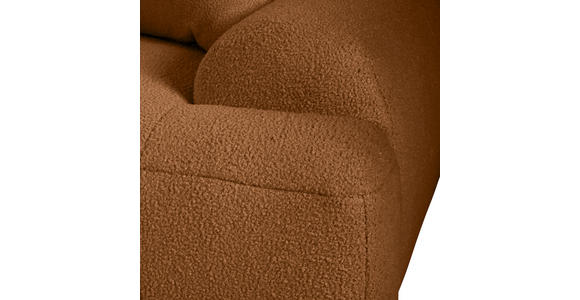 ECKSOFA in Flachgewebe Rostfarben  - Rostfarben/Schwarz, KONVENTIONELL, Kunststoff/Textil (195/286cm) - Carryhome