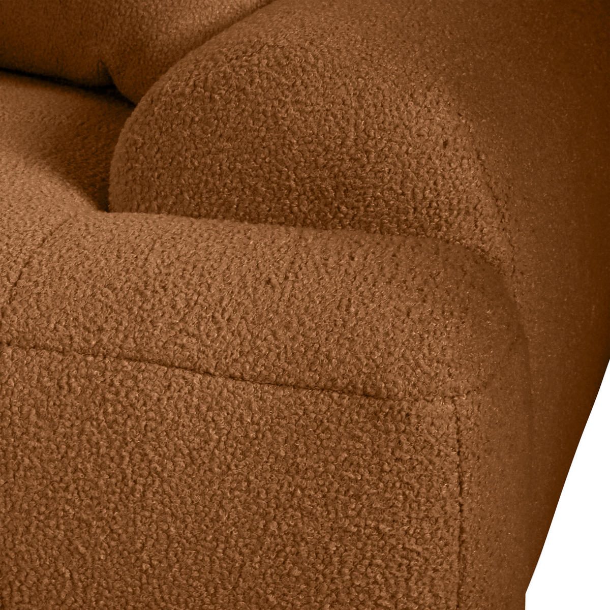 ECKSOFA in Flachgewebe Rostfarben  - Rostfarben/Schwarz, Konventionell, Kunststoff/Textil (195/286cm) - Carryhome