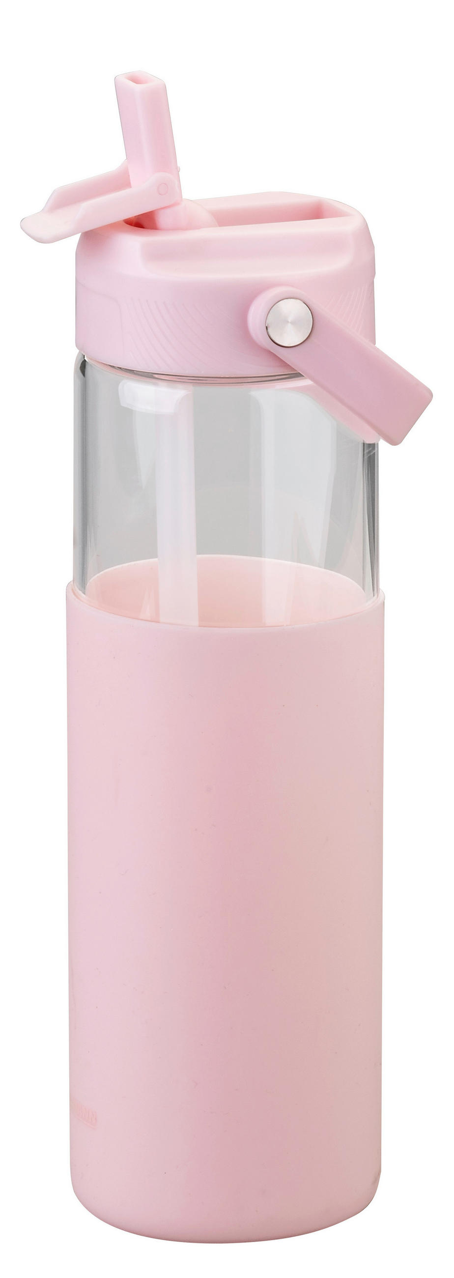 TRINKFLASCHE 0,660 l Pamela Reif  - Hellrosa, Basics, Glas/Kunststoff (660ml) - Fackelmann