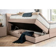 BOXSPRINGBETT 160/200 cm  in  - Wengefarben, KONVENTIONELL, Holz/Textil (160/200cm) - Novel