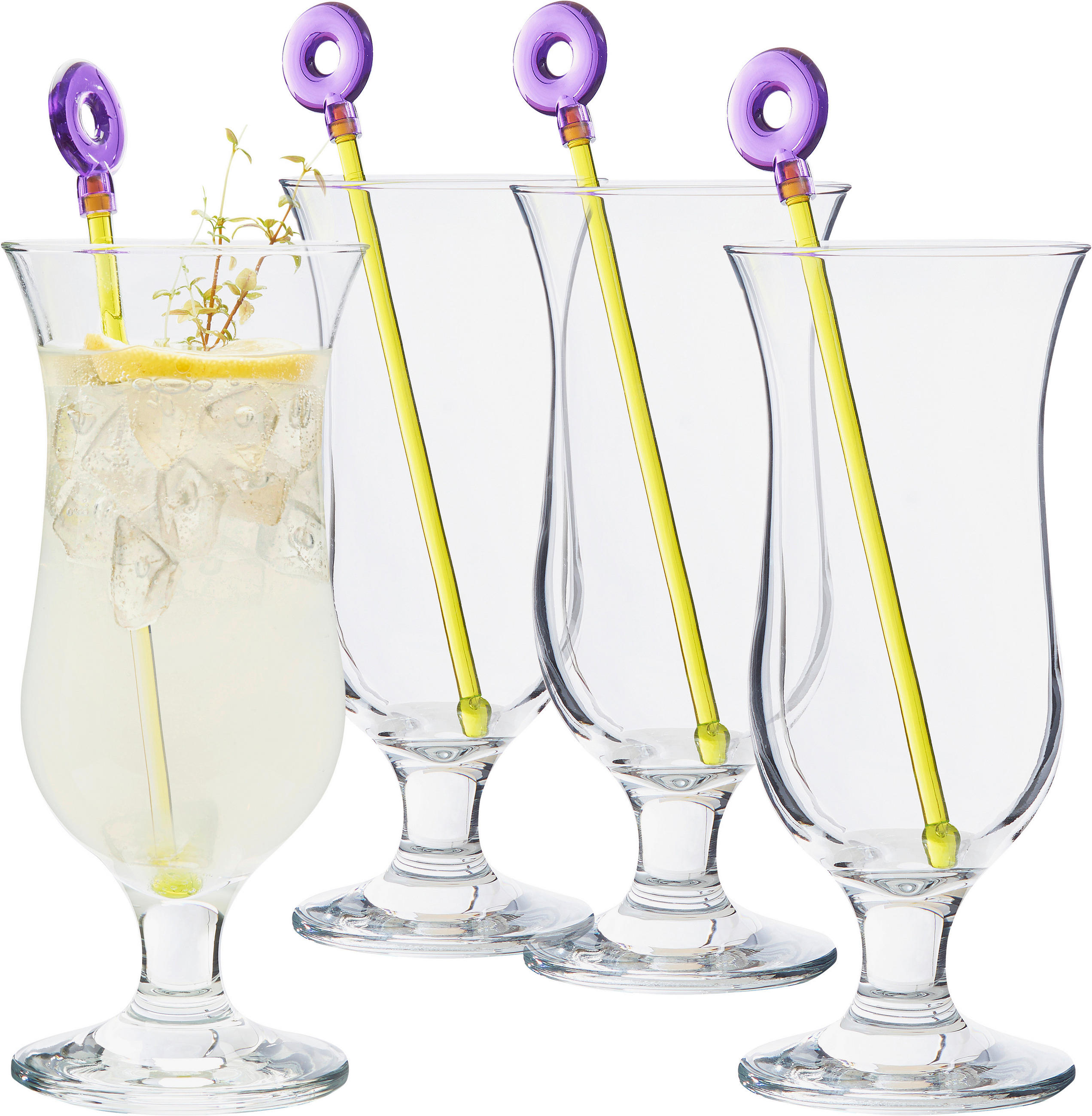 Cocktailglas-Set Riva  8-teilig  - Transparent, Basics, Glas (420ml) - Leonardo