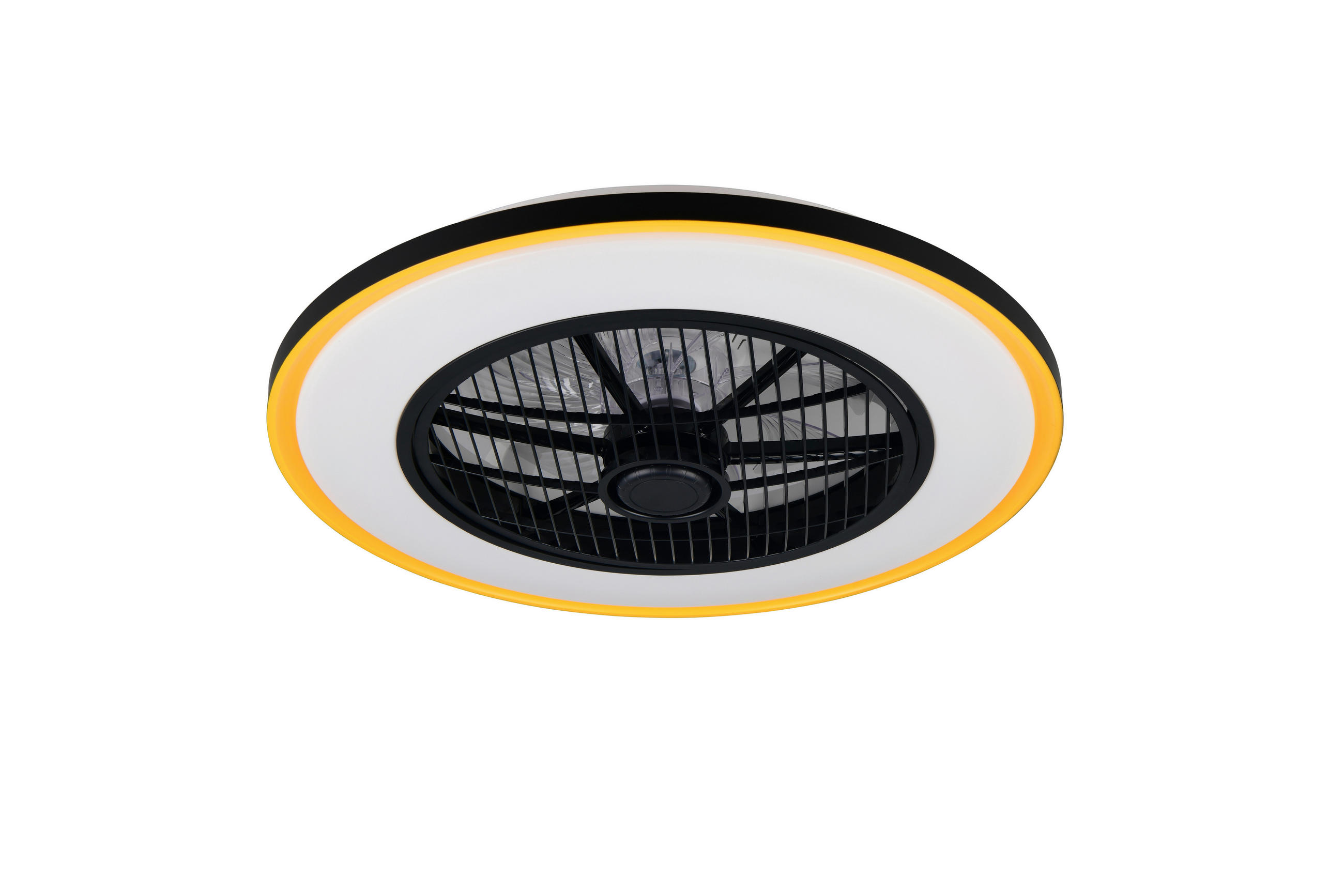 DECKENVENTILATOR - Klar/Goldfarben, Design, Kunststoff/Metall (55/2cm)