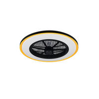 DECKENVENTILATOR - Klar/Goldfarben, Design, Kunststoff/Metall (55/2cm)