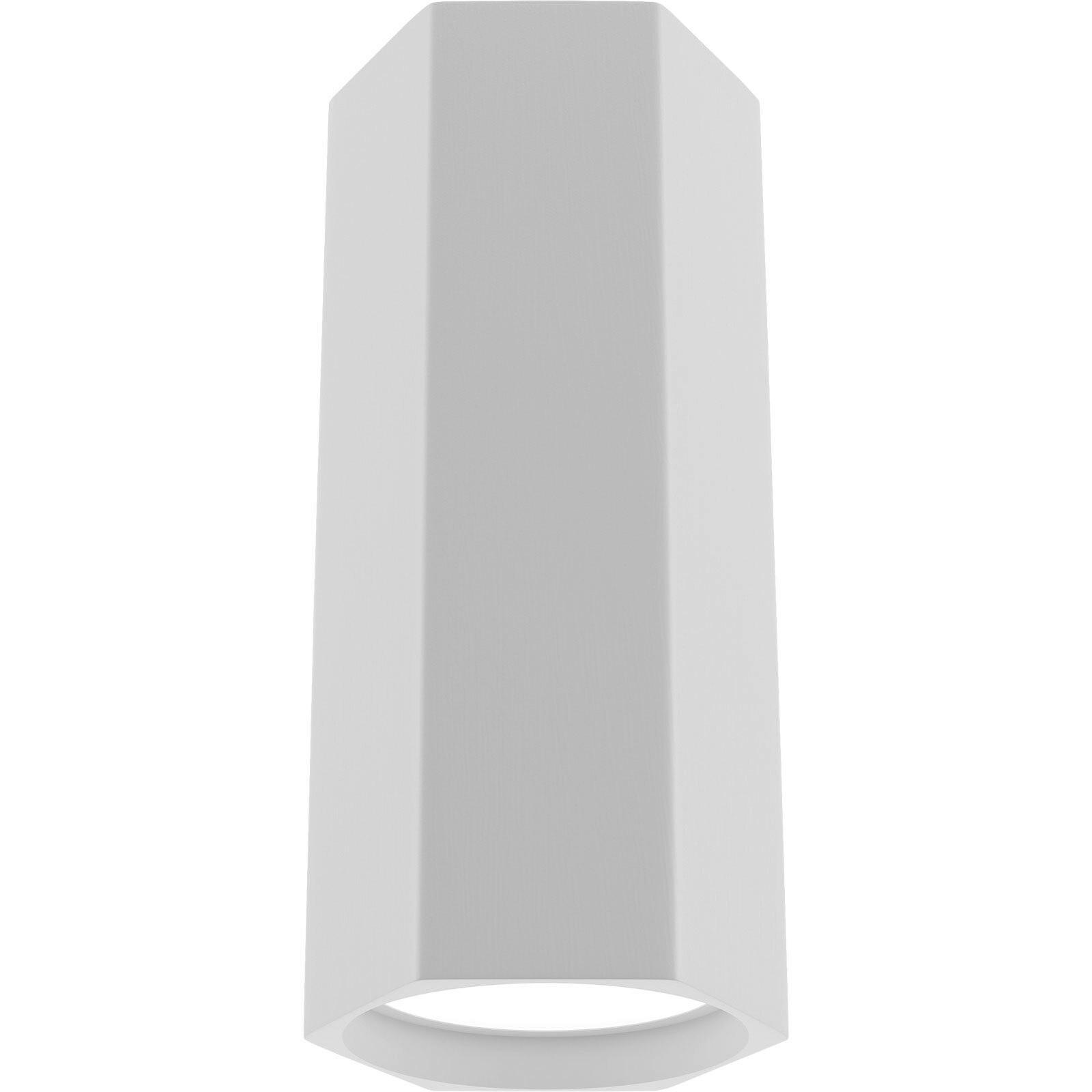 DECKENSTRAHLER Hexa 6,5/13 cm   - Weiß, Basics, Holz (6,5/13cm)