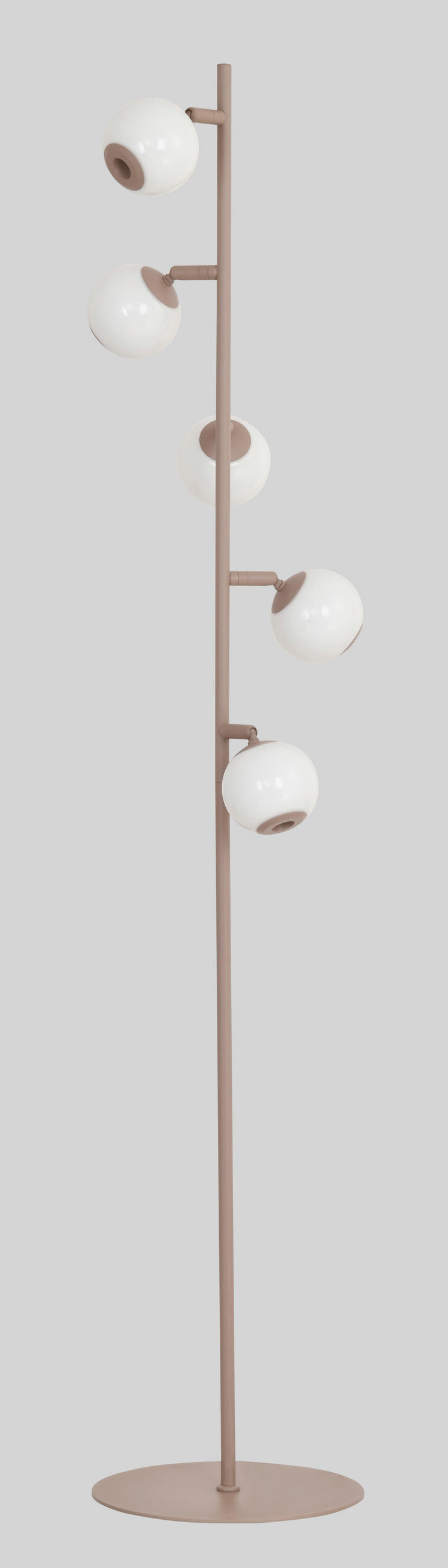 LED-STEHLEUCHTE Luberon 32,5/151/32,5 cm  - Sandfarben/Schwarzchrom, Design, Glas/Kunststoff (32,5/151/32,5cm)