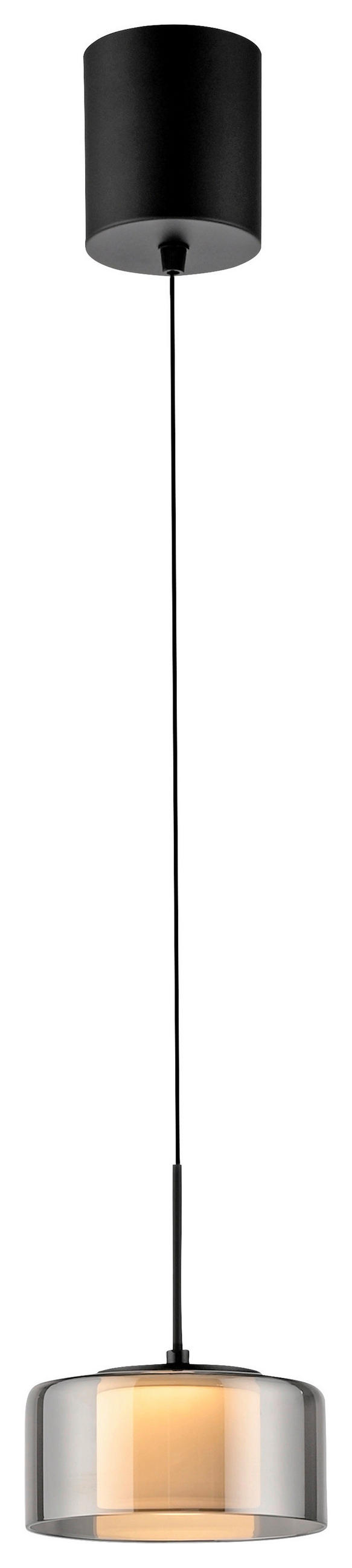 ZÁVĚSNÉ LED SVÍTIDLO, 15/220 cm  - černá, Design, kov/plast (15/220cm)