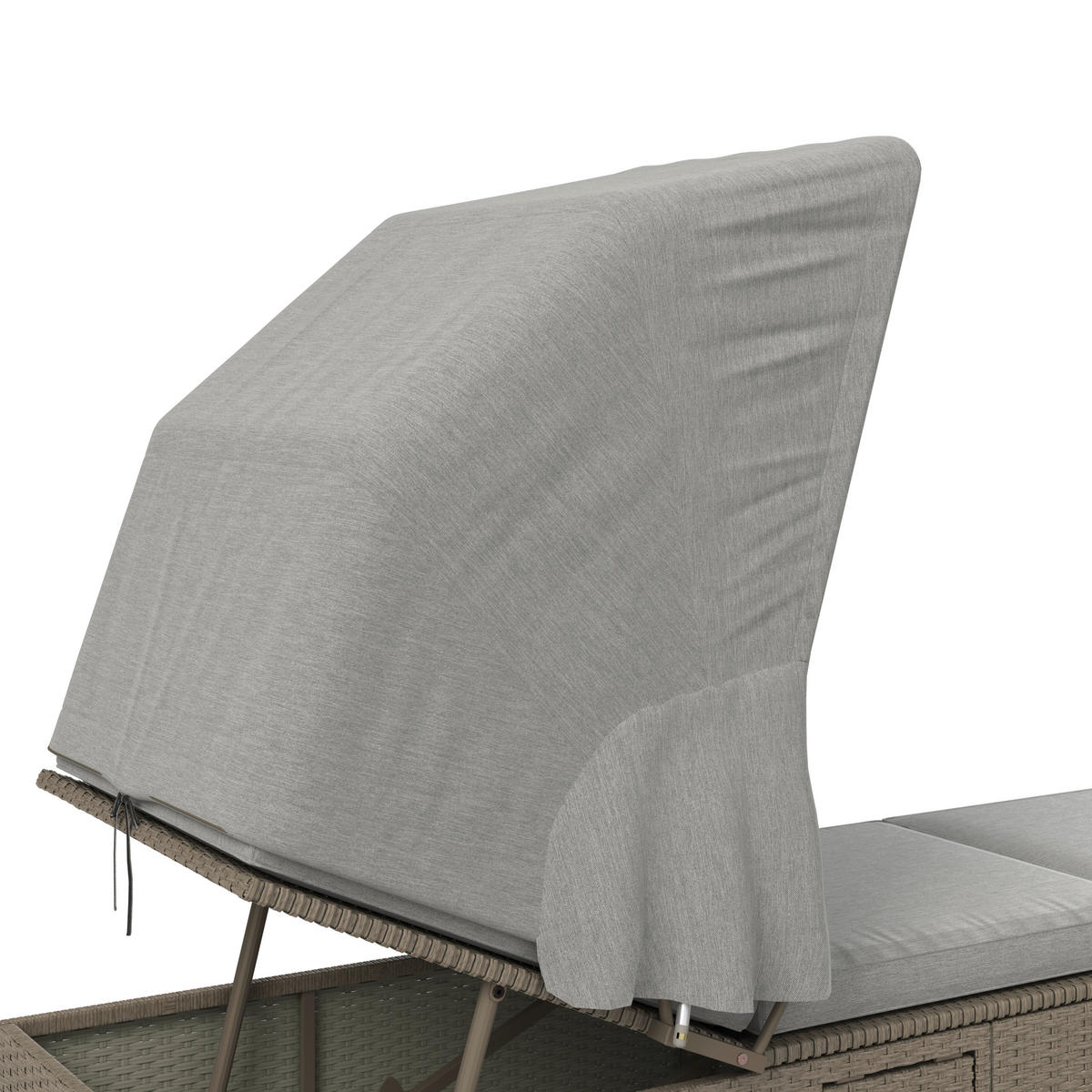 OPALOVACÍ LÉHATKO plast, kov - šedá, Moderní, kov/plast (195/60/33/145cm) - Ambia Garden